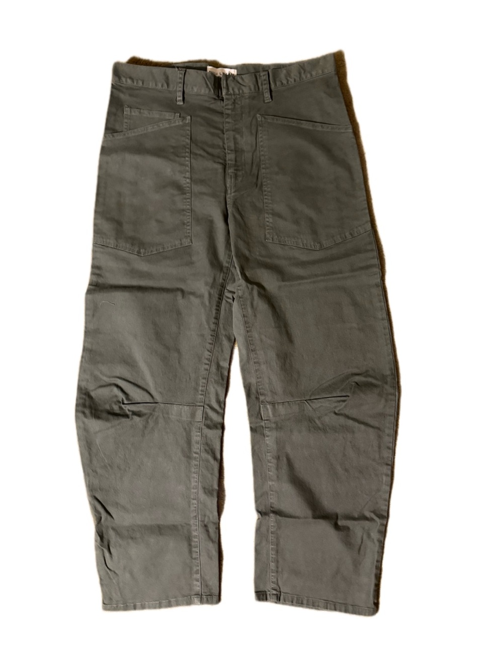 Nili Lotan Shon Pant barrel Leg loden green nwt